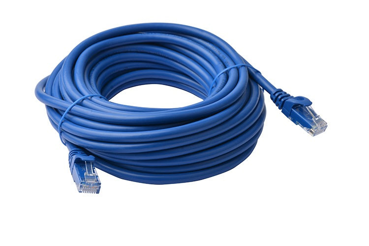 8WARE Cat6a UTP Ethernet Cable 10m SnaglessÂ Blue