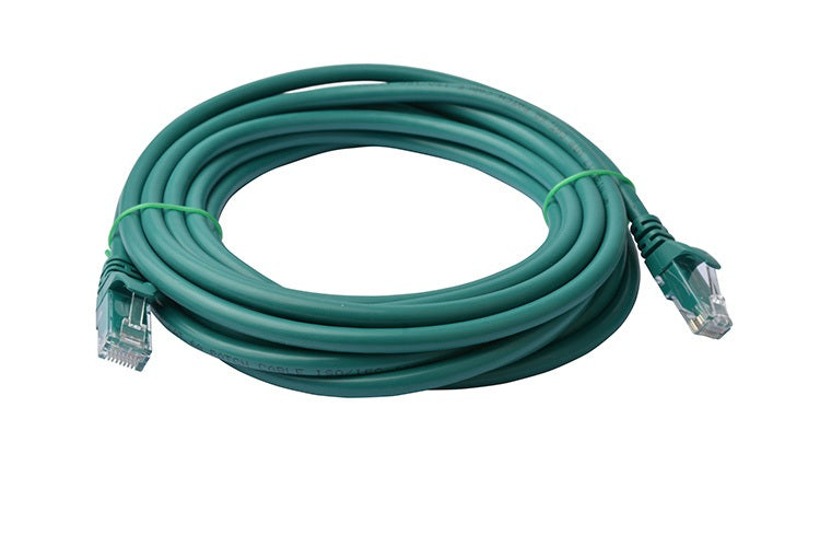 8WARE Cat6a UTP Ethernet Cable 10m SnaglessÂ Green