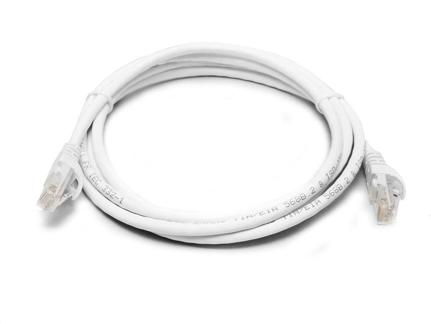 8WARE Cat6a UTP Ethernet Cable 1m SnaglessÂ White