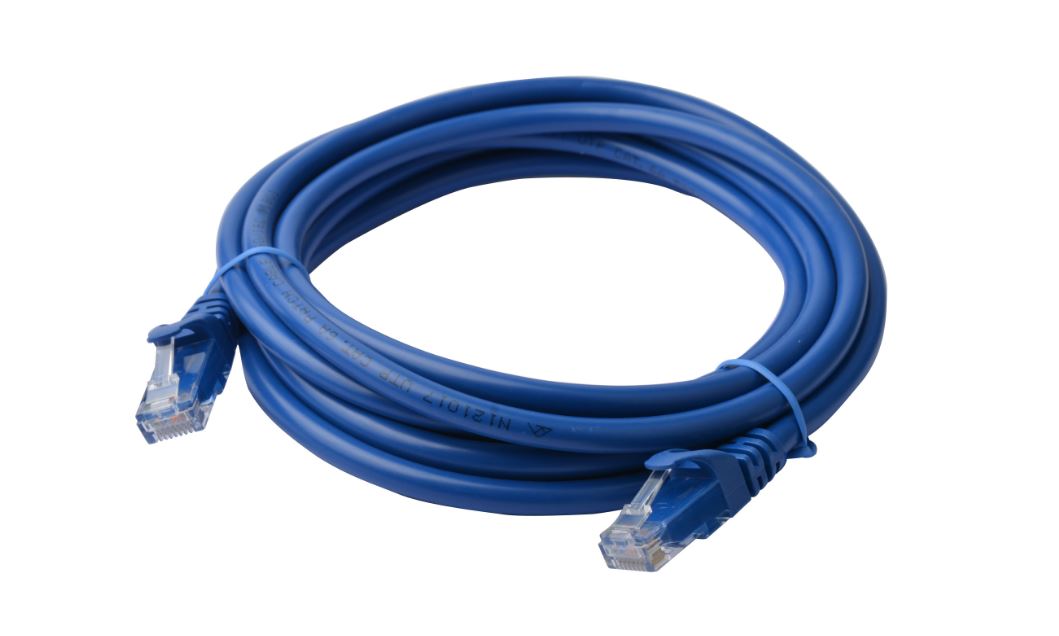 8WARE Cat6a UTP Ethernet Cable 30m SnaglessÂ Blue