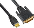 ASTROTEK Mini HDMI to DVI Cable 60cm - 19 pins Male to 24+1 pins Male 30AWG OD6.0mm Gold Plated Black PVC Jacket RoHS LS