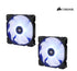 CORSAIR Air Flow 140mm Fan Low Noise Edition / Blue LED 3 PIN - Hydraulic Bearing, 1.43mm H2O. Superior cooling performance. TWIN Pack!