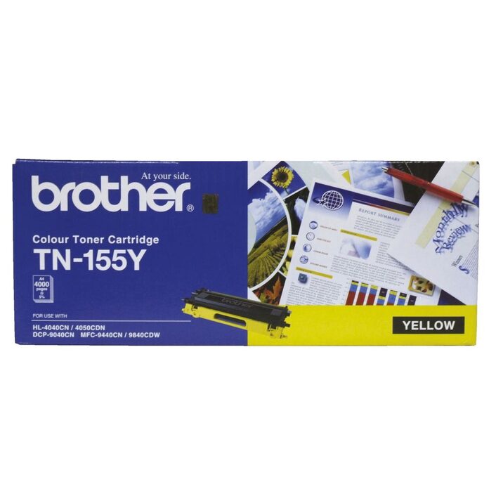 BROTHER TN-155Y Colour Laser Toner - High Yield Magenta - HL-4040CN/4050CDN, DCP-9040CN/9042CDN, MFC-9440CN/9450CDN/9840