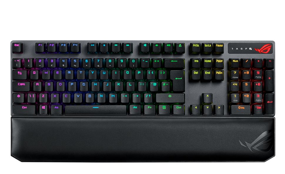 ASUS XA09 ROG STRIX SCOPE NX WL DX/NXBN Wireless Deluxe Gaming Mechanical Keyboard, RGB, ROG NX Switch, PBT Keycaps, Ext
