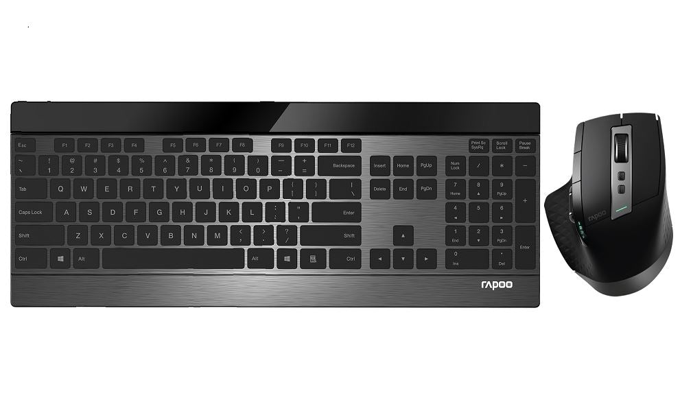 RAPOO 9900M Multi-mode Wireless Ultra-slim Keyboard & Mouse - Bluetooth 3.0, 4.0, 2.4G Multi-Mode Switch, Ultra-Slim Key