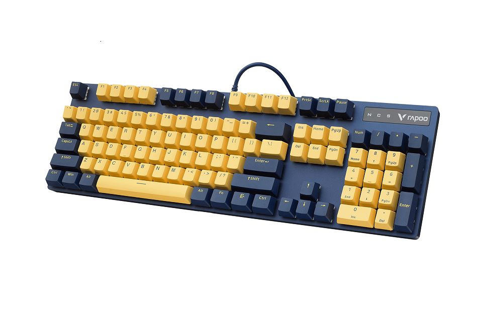 RAPOO V500 Pro Backlit Mechanical Gaming Keyboard - Spill Resistant, Metal Cover, Ideal for Entry Level Gamers--Yellow B
