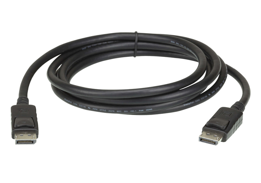 ATEN 4.6m DisplayPort Cable, supports up to 4K (3840 x 2160 @ 60Hz), DP 1.2, High Bit Rate 3 (HBR3) bandwidth of 21.6 Gb