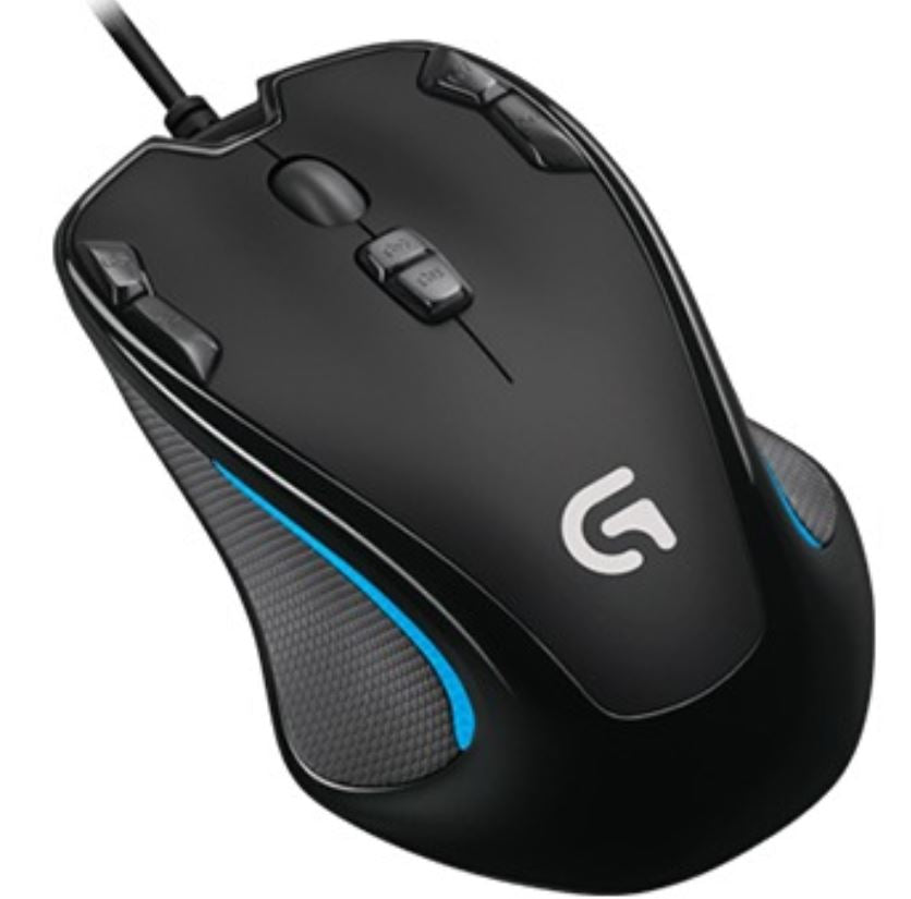 Logitech G300s Optical Ambidextrous USB Gaming Mouse Â€Â“ 2500DPI 9 Programmable Buttons Onboard Memory 1ms Response Rat