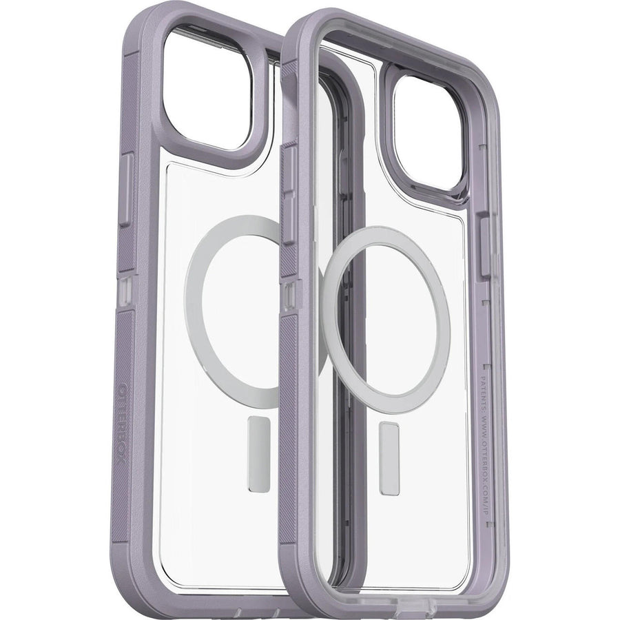 OTTERBOX Apple iPhone 14 Plus Defender Series XT Clear Case with MagSafe - Lavender Sky (Purple) (77-90067), 5x Military