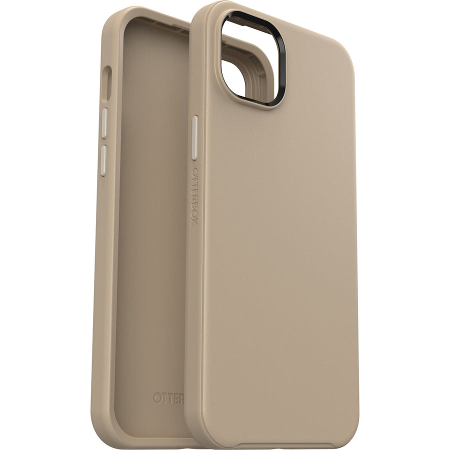 OTTERBOX Apple iPhone 14 Plus Symmetry Series Antimicrobial Case - Don't Even Chai (Brown) (77-88470), 3X Military Stand