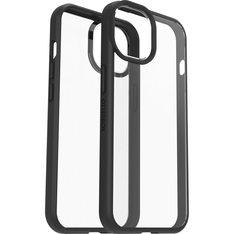 OTTERBOX Apple iPhone 14 React Series Antimicrobial Case - Black Crystal (Clear/Black) (77-88882), Raised Edges Protect 