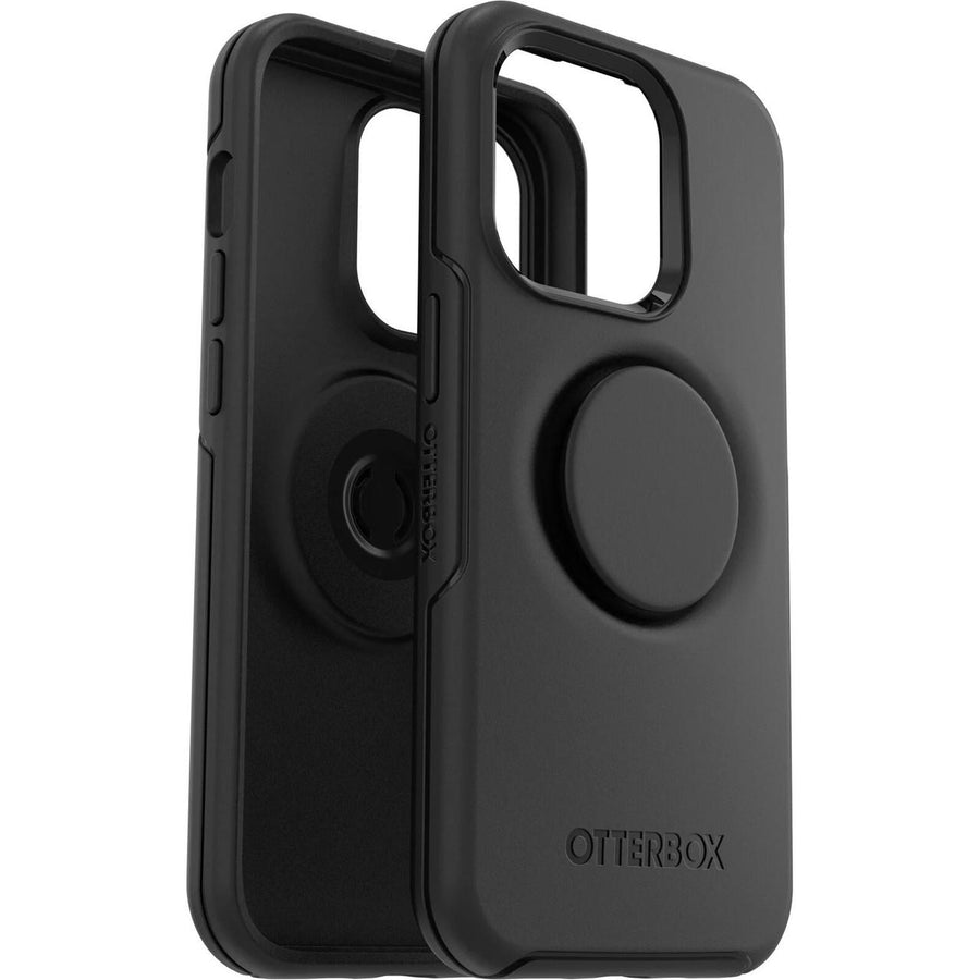 OTTERBOX Apple iPhone 14 Pro Otter + Pop Symmetry Series Antimicrobial Case - Black (77-88754), Durable Protection, Swap