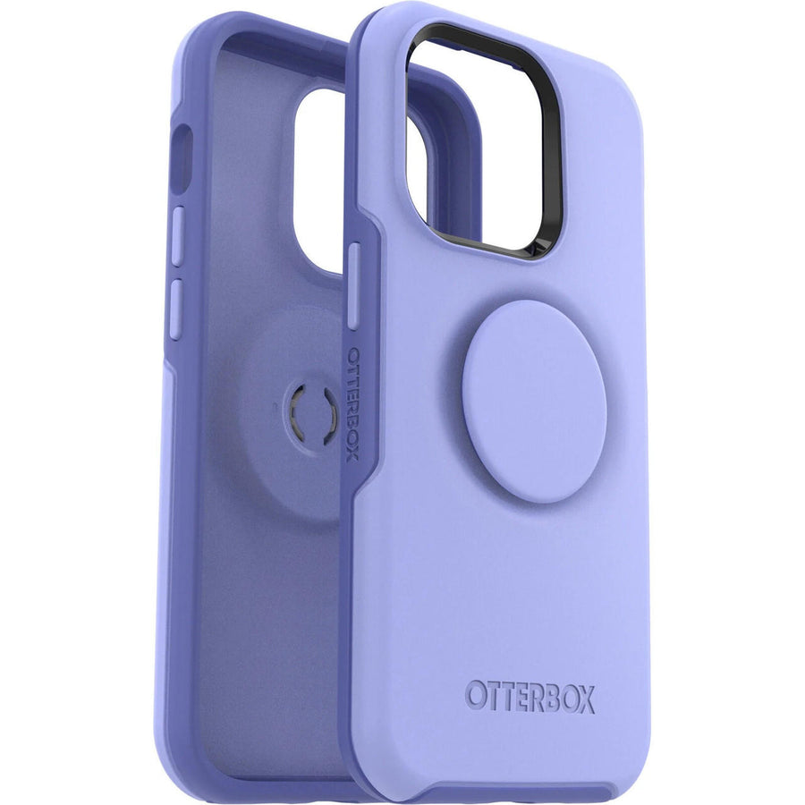 OTTERBOX Apple iPhone 14 Pro Otter + Pop Symmetry Series Antimicrobial Case - Periwink (Purple) (77-88760), Durable Prot