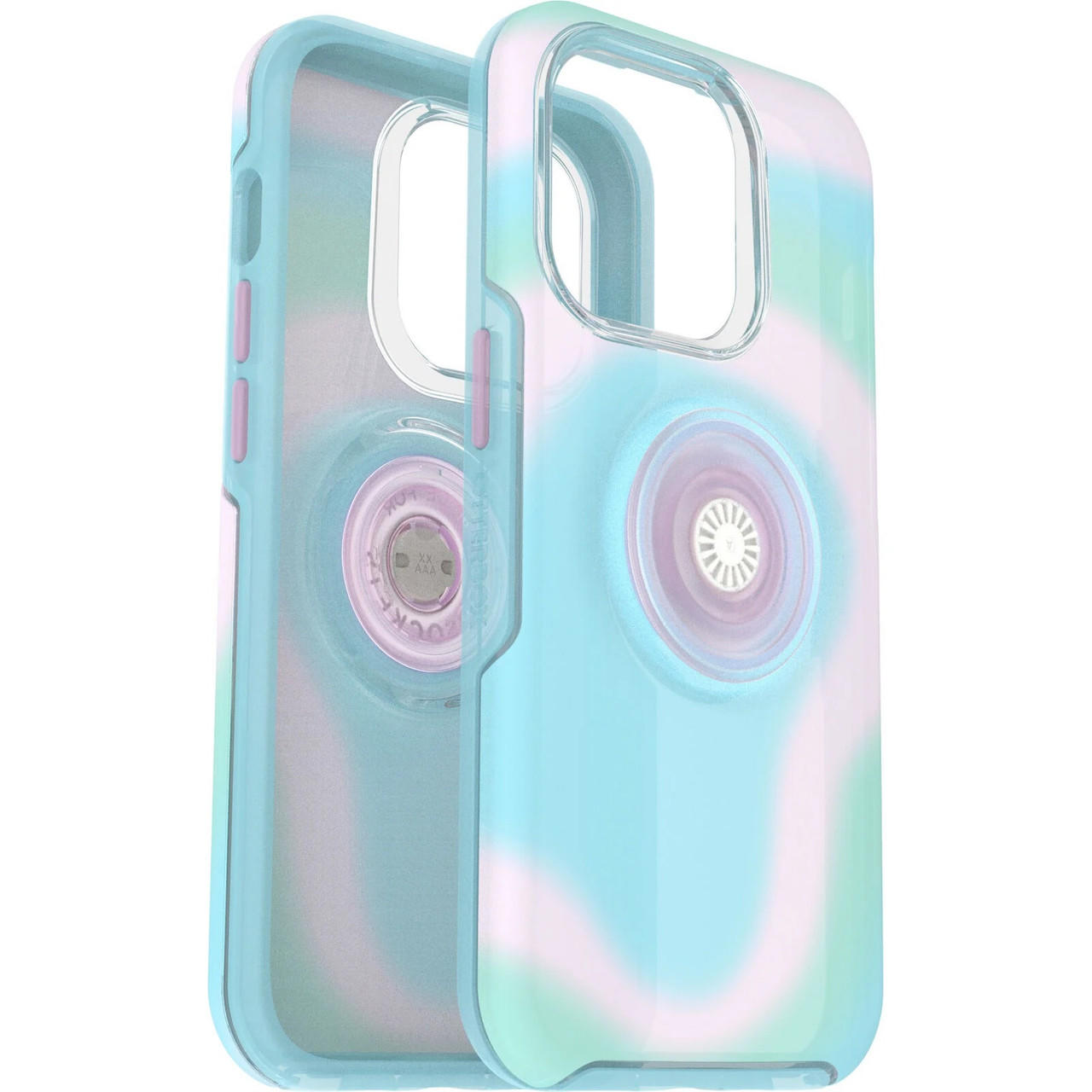 OTTERBOX Apple iPhone 14 Pro Otter + Pop Symmetry Series Case - Glowing Aura (Pink) (77-89731), 3X Military Standard Dro
