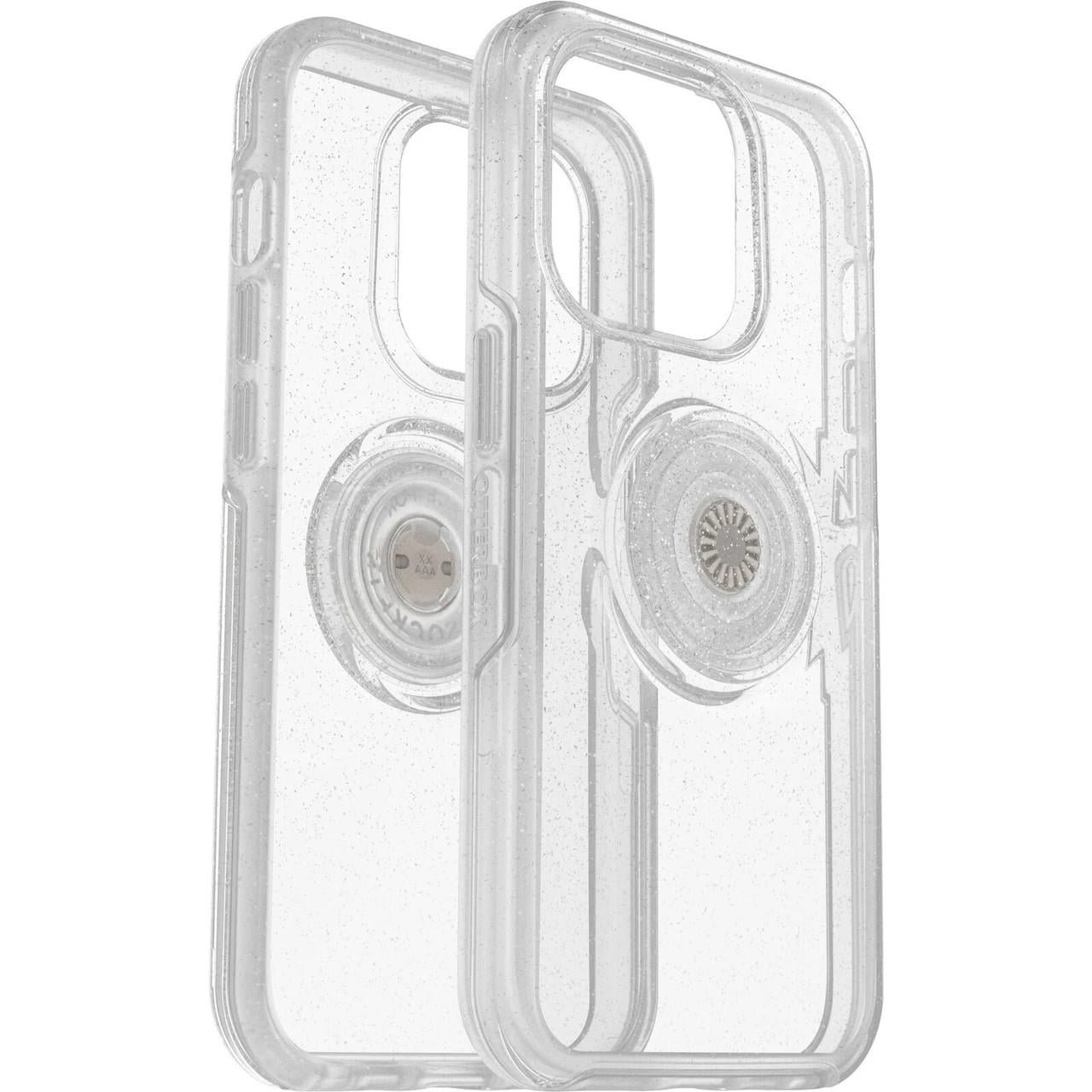 OTTERBOX Apple iPhone 14 Pro Otter + Pop Symmetry Series Clear Case - Stardust Pop (Clear Glitter) (77-88807), 3X Milita