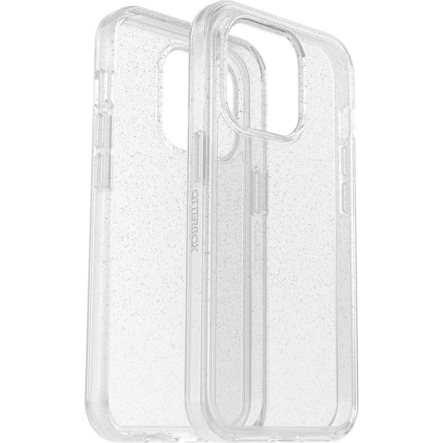 OTTERBOX Apple iPhone 14 Pro Symmetry Series Clear Antimicrobial Case - Stardust (Clear Glitter) (77-88635), 3X Military