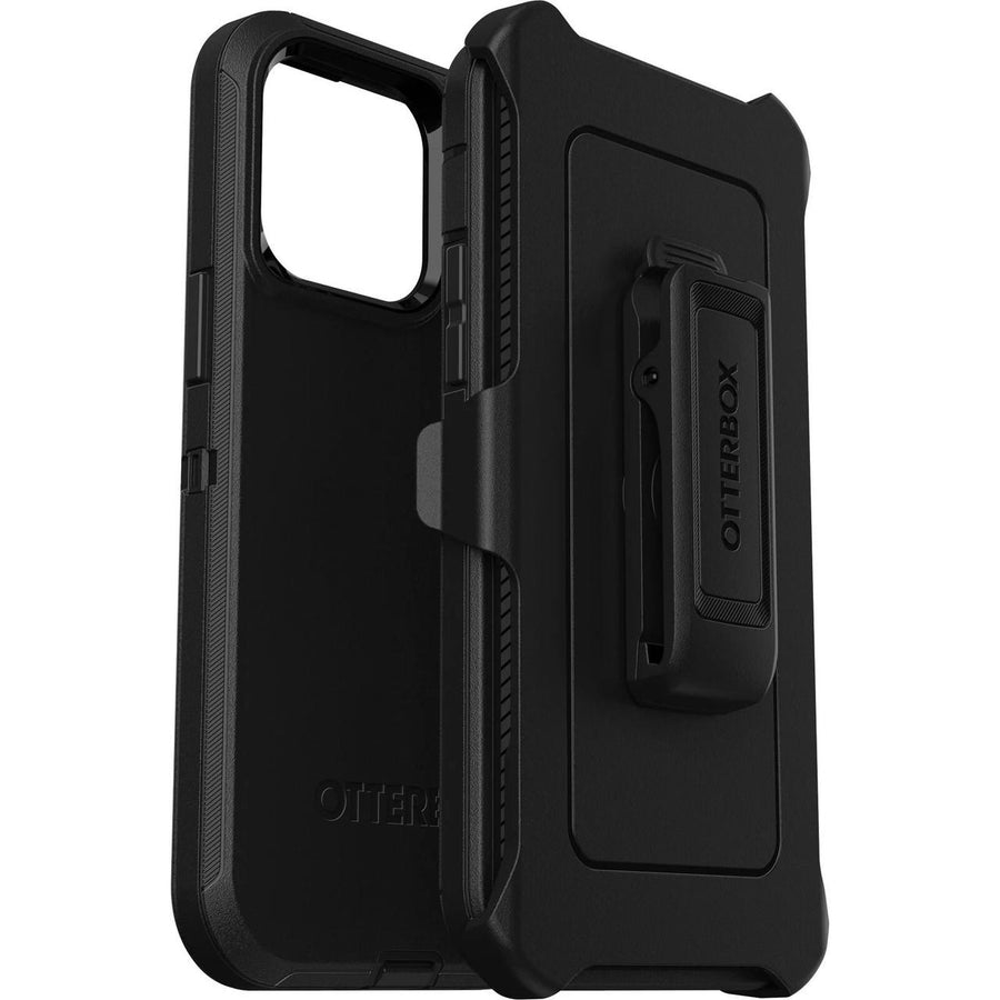 OTTERBOX Apple iPhone 14 Pro Max Defender Series Case - Black (77-88390), 4X Military Standard Drop Protection, Multi-La