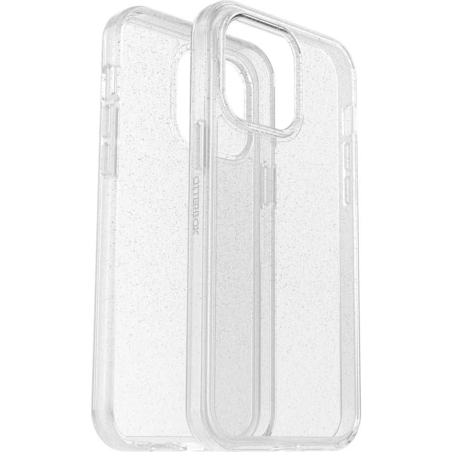OTTERBOX Apple iPhone 14 Pro Max Symmetry Series Clear Antimicrobial Case - Stardust (Clear Glitter) (77-88658), 3X Mili