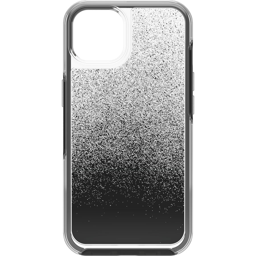 OTTERBOX Apple iPhone 13 Symmetry Series Clear Antimicrobial Case - Ombre Spray (Clear/Black) ( 77-85305), Ultra-thin de