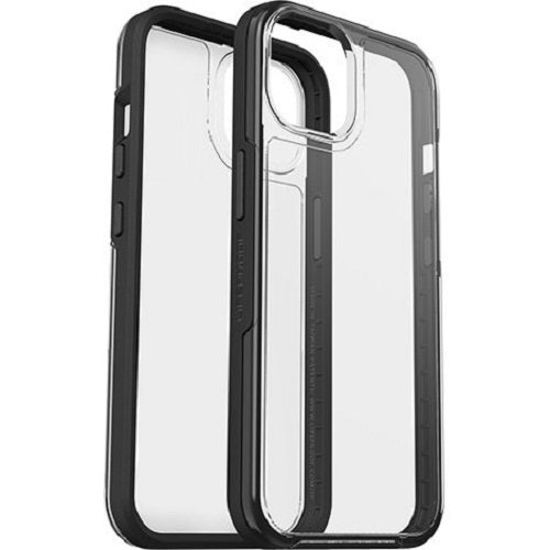 OTTERBOX SEE CASE FOR APPLE iPHONE 13 - Clear/Black(77-85650) - Sustainably made from 50% recycled plastic, Ultra-thin, 
