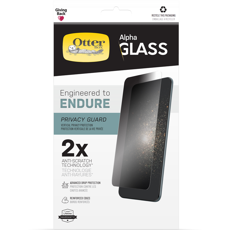 OTTERBOX Apple iPhone 13 Pro Max Amplify Glass Privacy Screen Protector - Privacy Guard (77-85991), 5X Anti-Scratch Defe