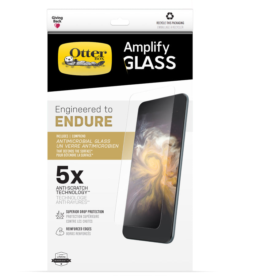 OTTERBOX Apple iPhone 13 mini Amplify Glass Antimicrobial Screen Protector- Antimicrobial(77-85917), Ultra-strong, 5x gr