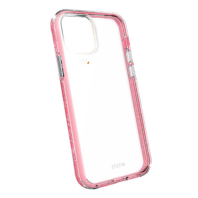 FORCE TECHNOLOGY Aspen Case for Apple iPhone 12 mini - Glitter Coral EFCDUAE180GLC, Antimicrobial, 6m Military Standard 