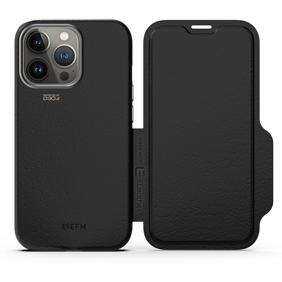 FORCE TECHNOLOGY Monaco Wallet 5G Case for Apple iPhone 13 Pro - Black/Space Grey EFCFLAE194BSG, 6m Military Standard Dr