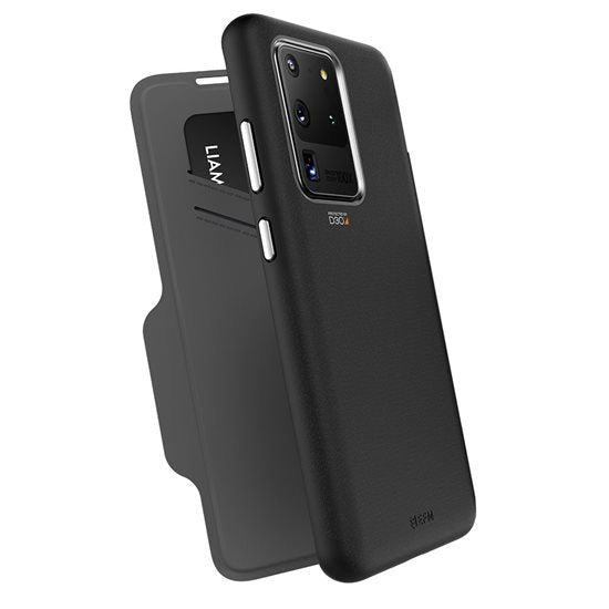 FORCE TECHNOLOGY Monaco Wallet 5G Case for Samsung Galaxy S20 Ultra - Black EFCFLSG263BSG, 6m Military Standard Drop Tes