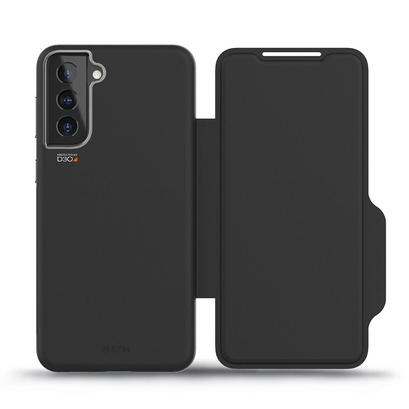 FORCE TECHNOLOGY Monaco Wallet Case for Samsung Galaxy S21 5G - Black EFCFLSG270BSG, 6m Military Standard Drop Tested, C