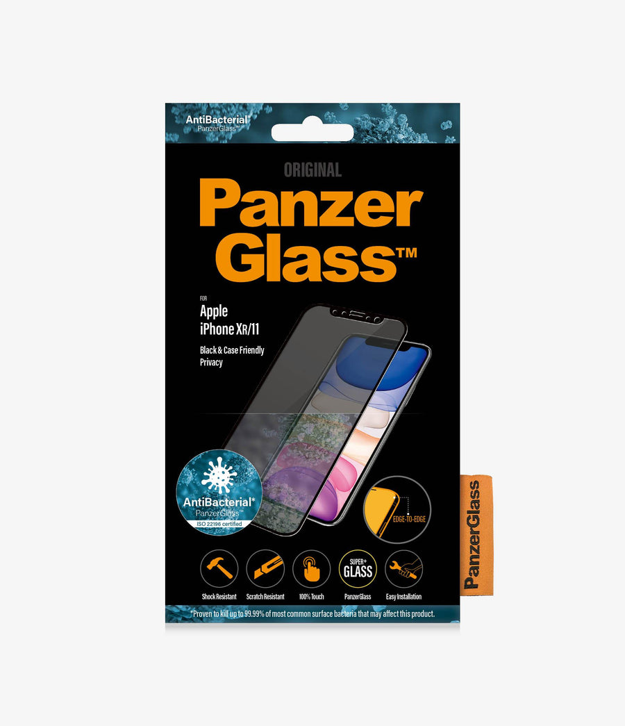 PANZER GLASS Apple iPhone XR/11 - Black - Privacy (P2665) - Screen Protector - Anti-glare coating, Blue light reduction,