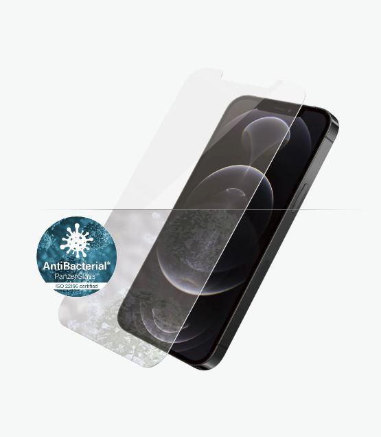 PANZER GLASS Screen Protector - Case Friendly - For Apple iPhone 12 / iPhone 12 Pro Antibactrial Glass, Protects the Ent