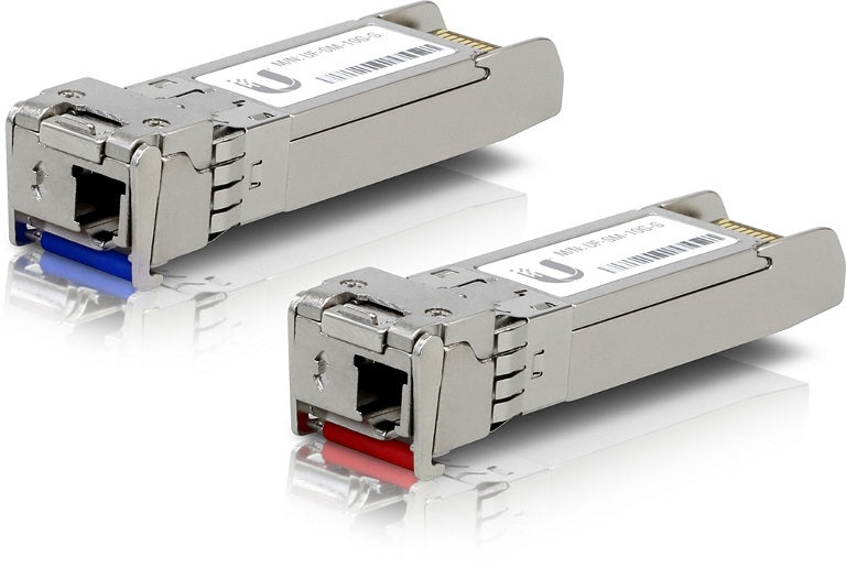 UBIQUITI UFiber SFP+ Single-Mode Module 10G BiDi 2-pack - Same 10Gbps speed, Less Cable Required (Single Strand and LC C