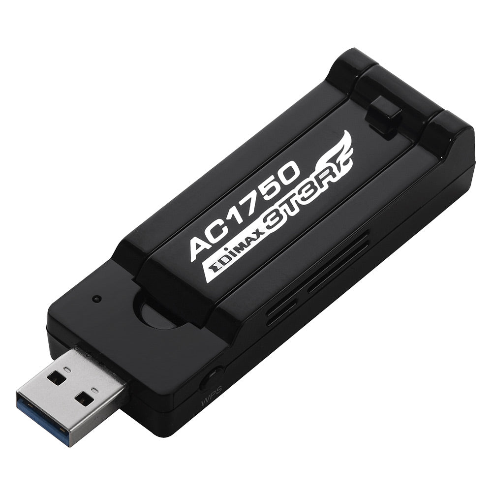 EDIMAX AC1750 Dual-Band WIFI USB 3.0 Adapter with 180-degree Adjustable Antenna - 2.4GHZ (450Mbps)/5Ghz (1300Mbps)/ 1x U