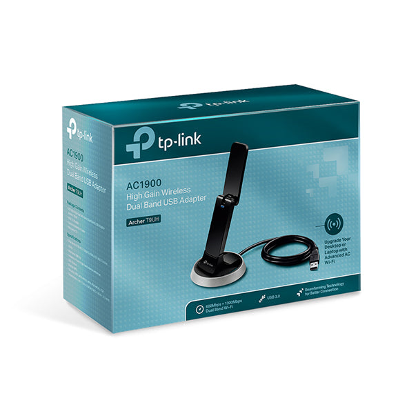 TP-LINK Archer T9UH AC1900 High Gain Wireless Dual Band USB Network Adapter 1900Mbps (600Mpbs @ 24GHz & 1300Mbps @ 5GHz)