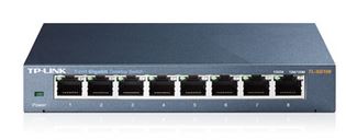 TP-Link TL-SG108 8-Port Gigabit Desktop Switch Steel Case Fanless 11.9Mpps Support 802.1p/DSCP QoS1 and IGMP Snooping Pl