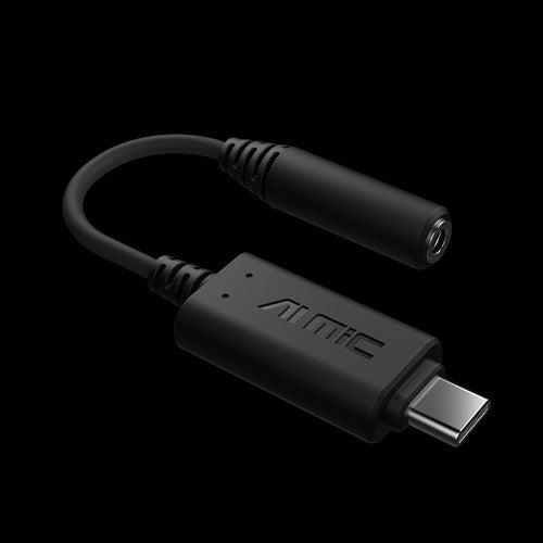 ASUS AI Noise-Cancelling Mic Adapter USB-C 3.0mm, Enhance Micro Performance, Compact, Portable, Gaming, VoIP, PC, MAC, M