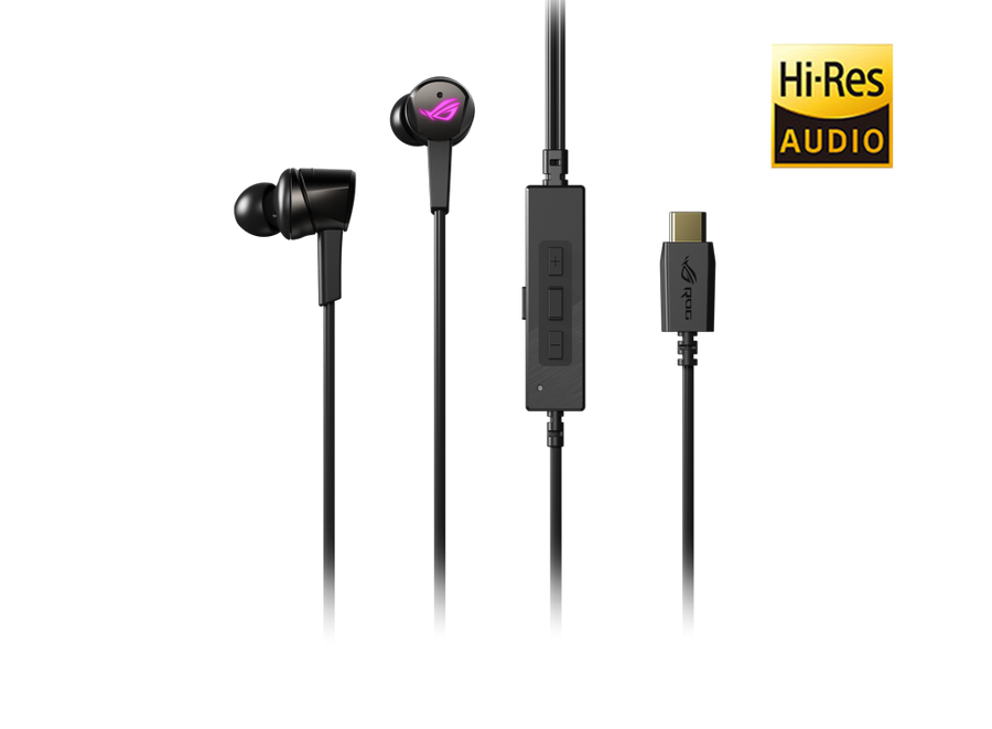 ASUS ROG CETRA RGB In-ear Gaming Headphones with Microphone, Active Noise Cancellation USB-C, PC, MAC, Mobile and Ninten