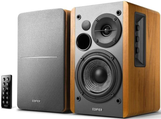 EDIFIER R1280DB - 2.0 Lifestyle Bookshelf Bluetooth Studio Speakers Brown - 3.5mm AUX/RCA/BT/Optical/Coaxial Connection/