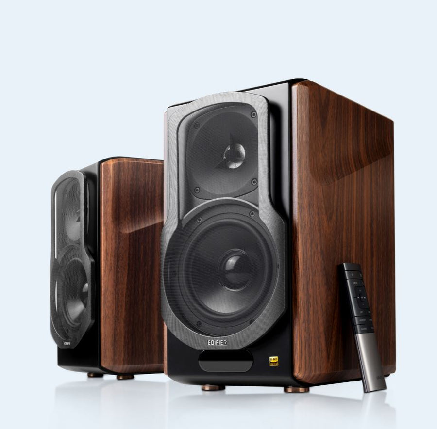 EDIFIER S2000MKIII 2.0 Lifestyle Active Bookshelf Bluetooth Studio Speakers - BT/AUX/Optical/Coaxial 124W RMS MDF Wood P