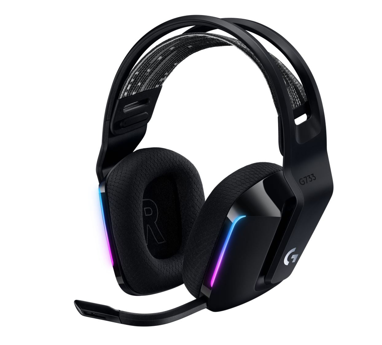 Logitech G733 Lightspeed Wireless RGB Gaming Headset Black USB, Frequency Response: 20 Hz-20 KHz - Detchable Cardioid Un