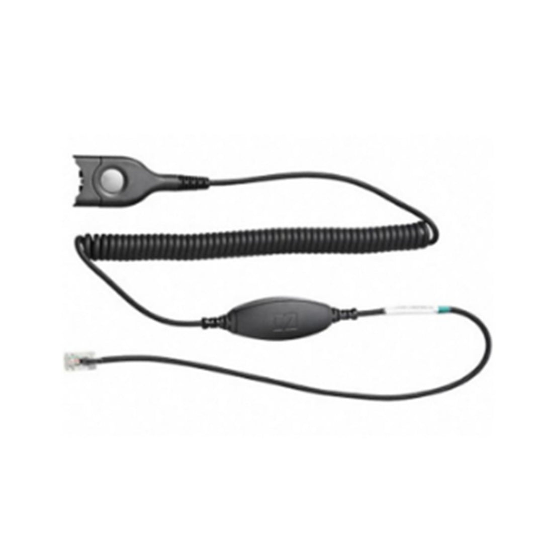 Sennheiser Bottom cable: Easy Disconnect to modular plug - coiled cable to be used with Avaya 1600/9600 series telephone