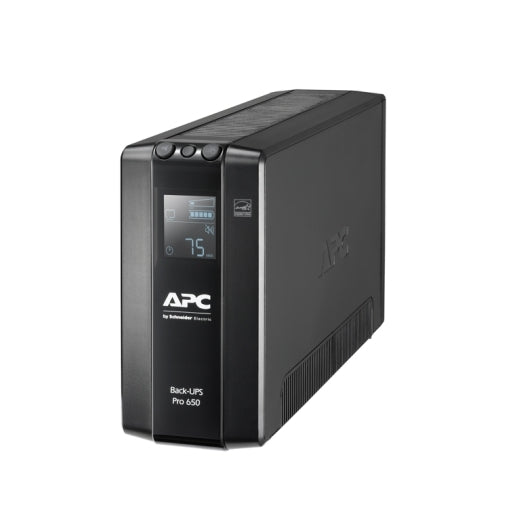 APC Back UPS Pro BR 650VA, 6 Outlets, AVR, LCD Interface, High Performance Computer and Electronics UPS for Premium Powe