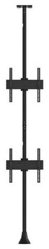 Atdec 1x2 floor-to-ceiling mount two 0.48m rails, 3m pole. Max load per display: 50kg