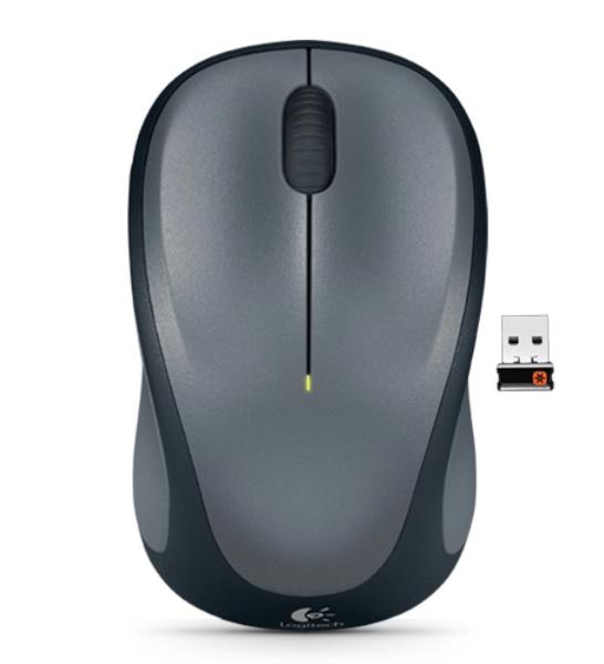 Logitech Wireless Mouse M235, 3 Button, USB Receiver, Scroll Wheel, Colour: Colt Glossy  Black, 1 AA battery pre-install