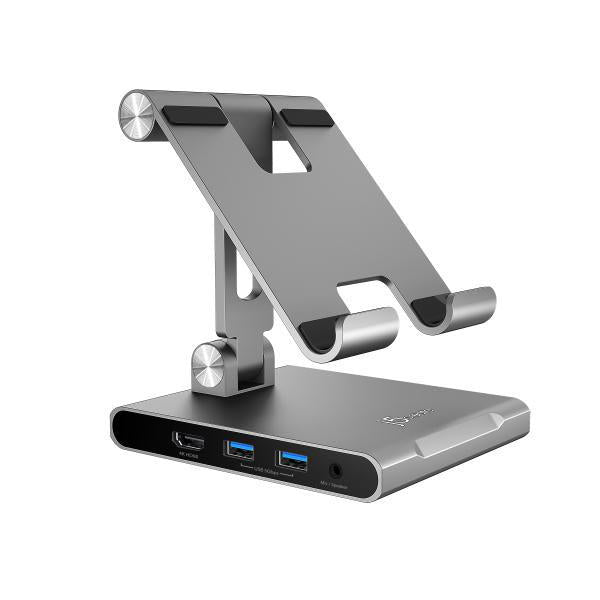 J5create JTS224 Multi-Angle Stand Docking Station for iPad, Samsung Tablet, Surface Pro 8 (USB-C to 4K HDMI, USB-C 100W 