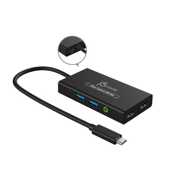J5create JVA01 Video Capture USB Hub - Designed to function as a USB hub and a UVC capture device - HDMI Capture with Po