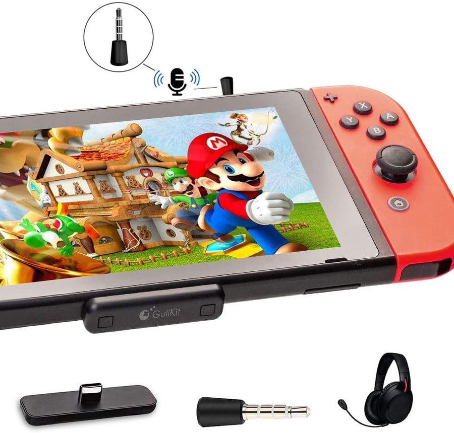 Bluetooth Adapter Route air Pro Support in-Game Voice Chat compatible with Nintendo Switch, Nintendo Switch Lite, PS4 an