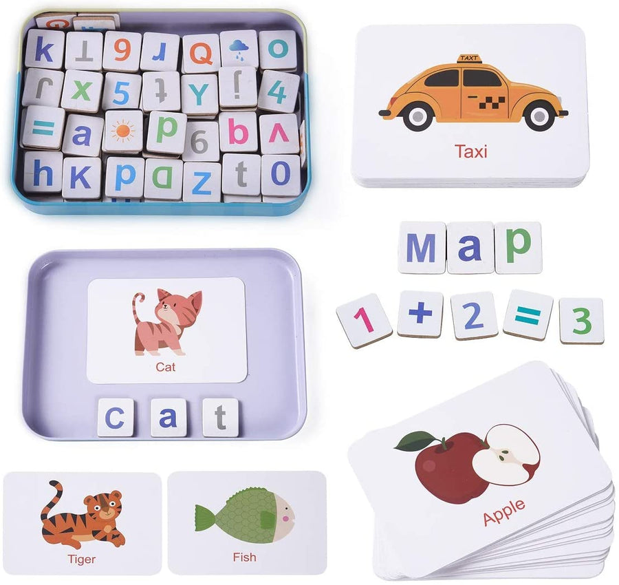 Wooden Magnetic Letters Numbers Alphabet Fridge Magnets Educational Toy Set Preschool Learning for 3 to 5 Years Kid Todd