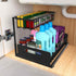 CARLA HOME 2 Tier Under Sink Organiser with Sliding Drawers for Kitchen & Bathroom